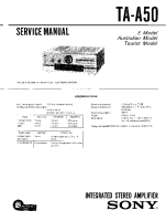 Sony TA-A50 - Service Manual 